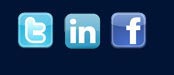 Social Media Buttons (Twitter, LinkedIn & Facebook) - Engage with us about our Graphic Overlays, Membrane Keypads and In Mould Labelling